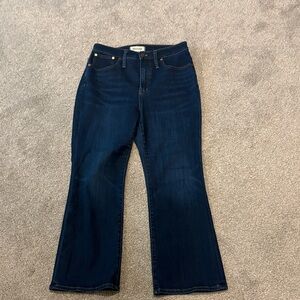 Madewell Curvy Cali Demi-Boot Dark Indigo Flare Jeans